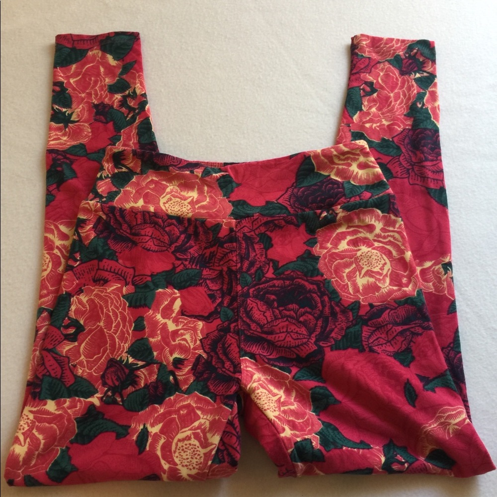 Lularoe women’s floral print leggings SZ OS